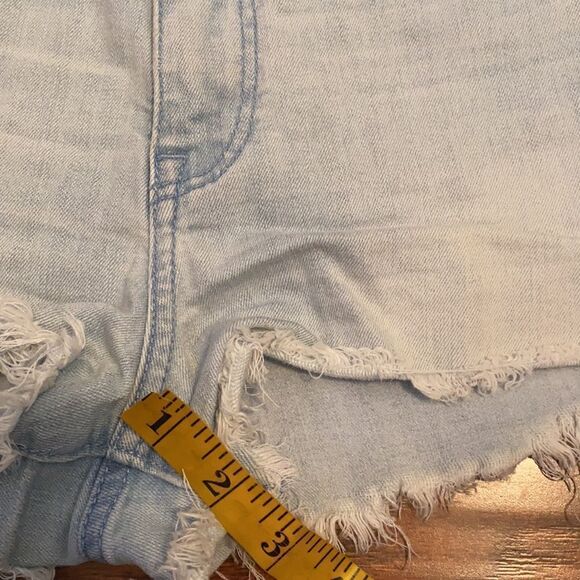 Abercrombie & Fitch Distressed Frayed Hem Denim Shorts Festival Summer Spring - Picture 6 of 9